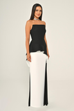 Alfa Beta Strapless Ruffled Crepe Long Evening Dress 25Y6955