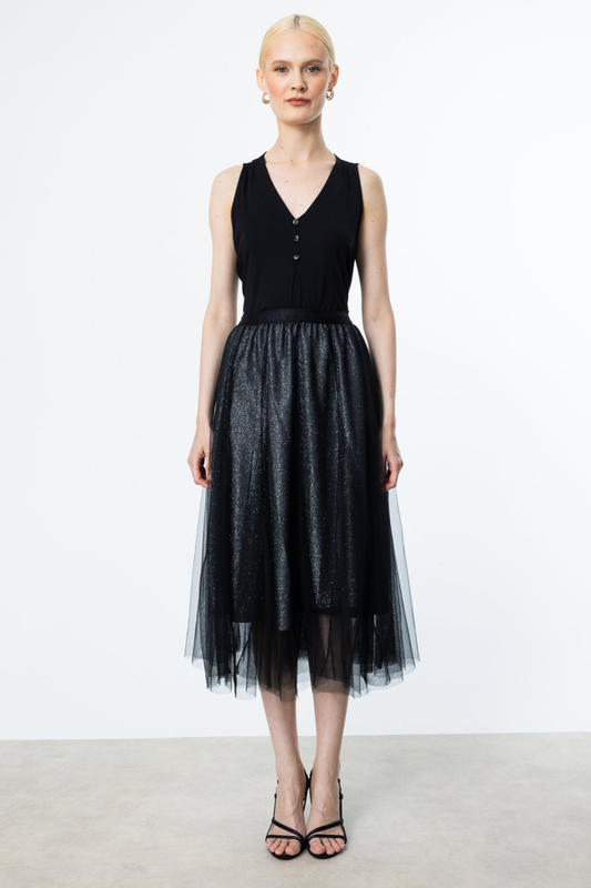 Lined Glitter Tulle Skirt Ekol