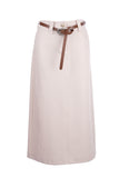 Waist-Ribbed Midi Skirt Ekol