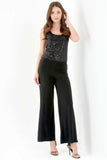 Tolga Saraçoğlu Wide-Leg Knitted Trousers with Elastic Waistband