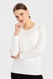 Women's Lycra Long Sleeve Basic Crew Neck Blouse Pattern