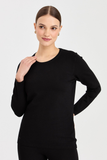 Women's Lycra Long Sleeve Basic Crew Neck Blouse Pattern