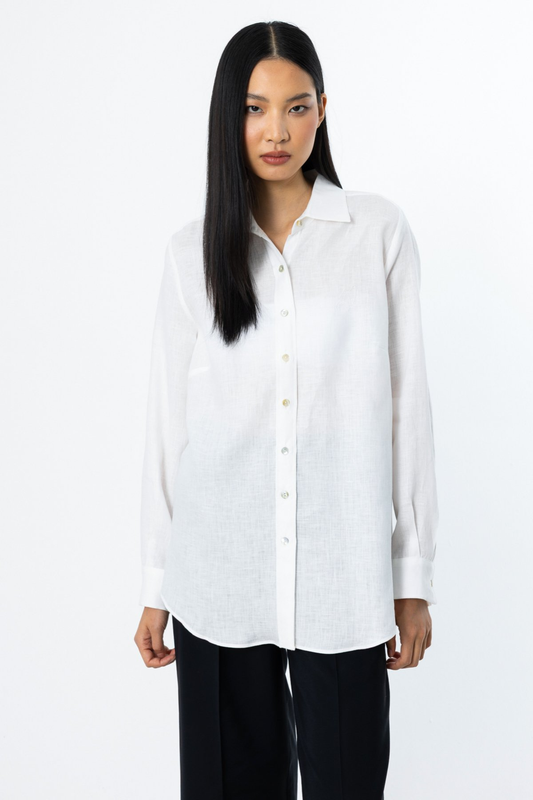 Ekol Butterfly Embroidered Linen Blouse