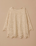 Plus size blouse with lace detail Gala-Xi