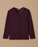 büyük beden v yajakı uzun kollu şerit detaylı bluz Gala-Xi