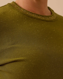 Plus size short-sleeved basic knit blouse Gala-Xi