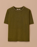 Plus size short-sleeved basic knit blouse Gala-Xi