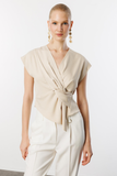 Wrap-Around Draped Blouse Nefeli
