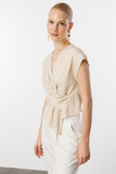 Wrap-Around Draped Blouse Nefeli