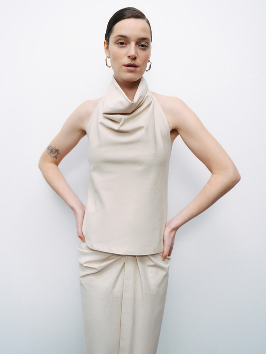 Nocturne Blouse with V-Neck