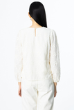 On Minimalist Embroidered Long-Sleeve Women's Blouse - Casual & Chic
