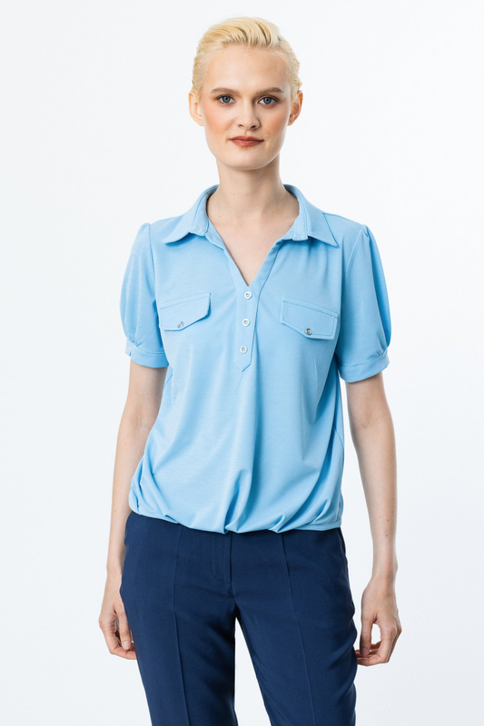 On Süs Düğmeli Bluz