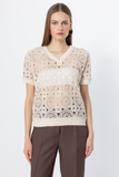 Ten V-Neck Knitted Blouse