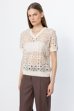 Ten V-Neck Knitted Blouse