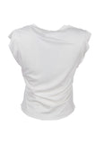 On Minimalist V-Neck Short-Sleeve Women's Blouse - Casual & Chic