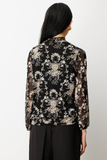 Desenli Şifon Bluz On