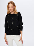 Long-Sleeved Knitted Blouse with Bead Embroidery Detail by Faik Sönmez