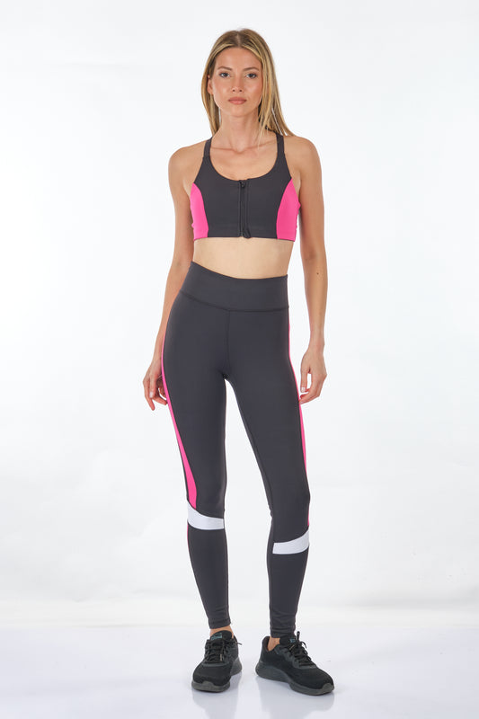 Only Fermuarlı Crop Spor Büstiyer - Minimalist Tasarım
