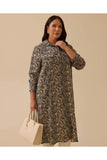 Plus size patterned dress with pocket details Gala-Xi
