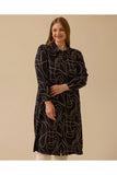 büyük beden desenli uzun tunik Gala-Xi