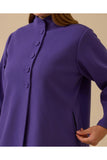 Plus size mandarin collar button-down coat Gala-Xi