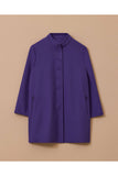 Plus size mandarin collar button-down coat Gala-Xi