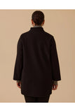 Plus size mandarin collar button-down coat Gala-Xi