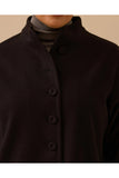 Plus size mandarin collar button-down coat Gala-Xi