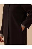 Plus size mandarin collar button-down coat Gala-Xi
