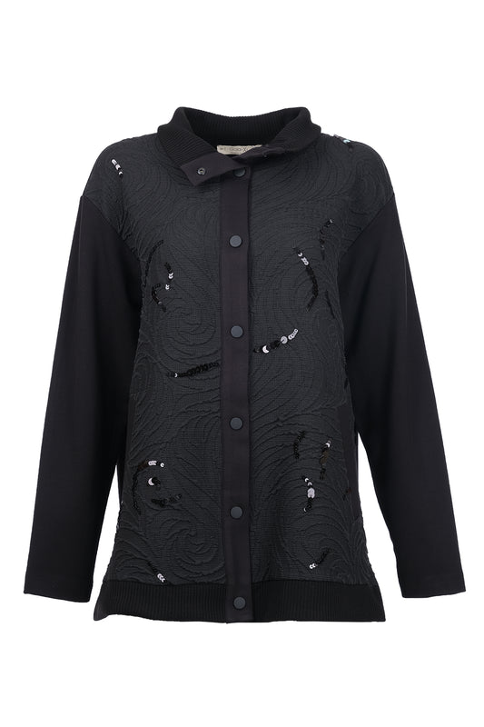 büyük beden pul detaylı i̇şlemeli ceket Gala-Xi