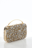 Crystal Embellished Chain Strap Hand Clutch Evening Bag. Explosion