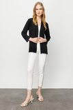 Women's V-Neck Long Sleeve Pocketed Buttoned Cotton Jacket Pattern