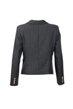 Ekol Minimalist Long-Sleeve Crop Blazer Jacket - Stylish and Modern