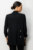 Ekol Jacket with Gathered Sleeves and Decorative Buttons