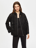 Women's Self-Jacquard Relaxed Fit Unlined Jacket by Faik Sönmez