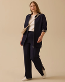 büyük beden şerit detaylı fermuarlı ceket Gala-Xi