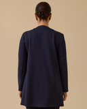 büyük beden desenli fermuarlı jakar ceket Gala-Xi