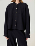 Nocturne Jacket with Ribbed Detail