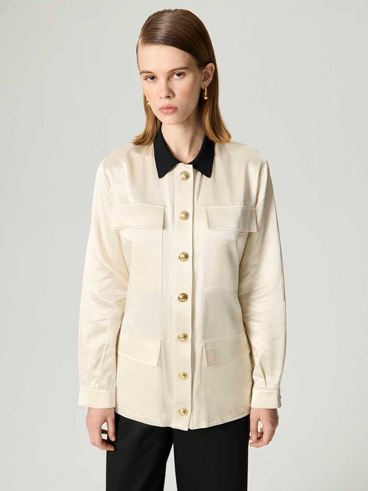 Nocturne Jacket with Gold Button Accessory