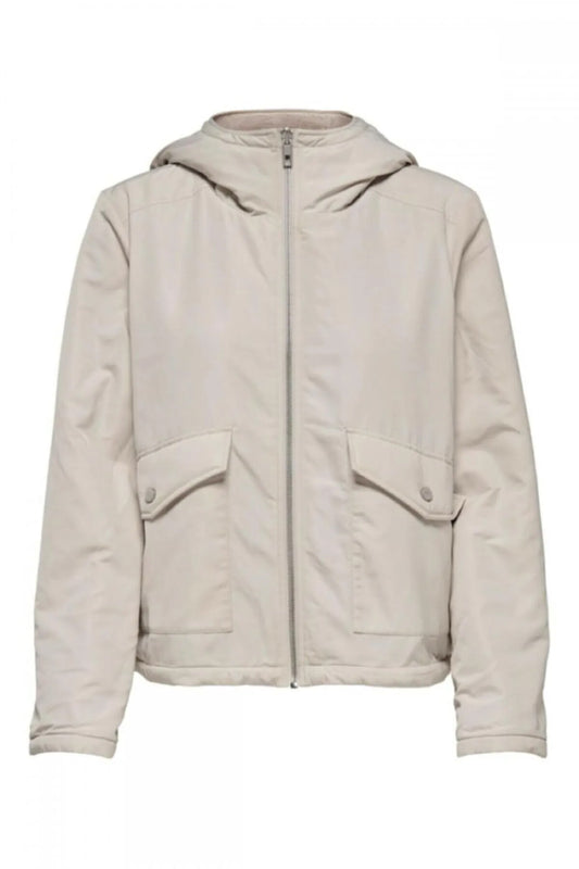Only Kapüşonlu Minimalist Kadın Ceket - Oversize Crop Kesim