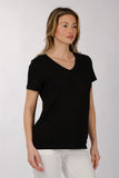 Daıdo Minimalist V Yaka Kısa Kol Kadın T-Shirt - Günlük Kullanım