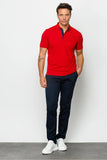 Desen Erkek Polo Yaka Kısa Kol T-Shirt - Minimalist & Rahat