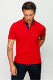 Desen Erkek Polo Yaka Kısa Kol T-Shirt - Minimalist & Rahat
