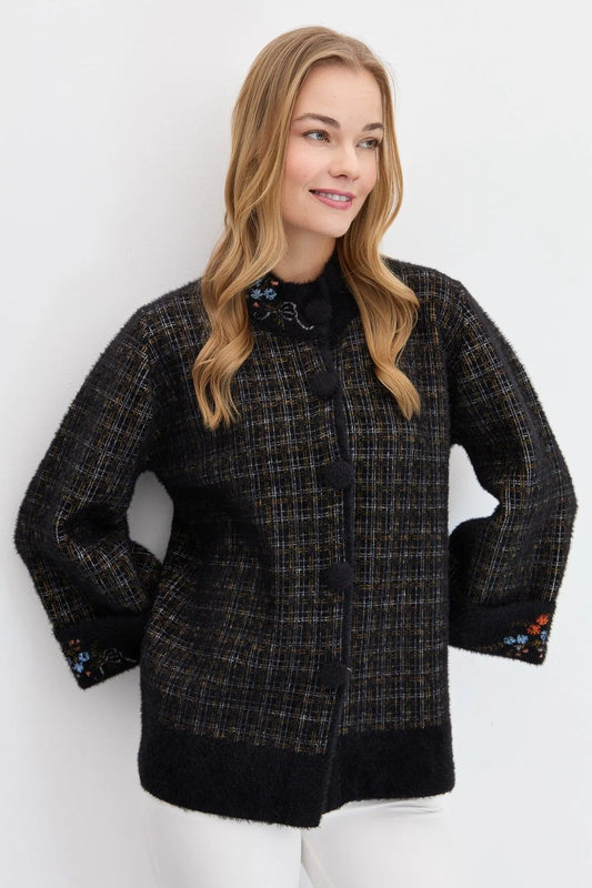 Patterned Women's Jacket DSN24K23398