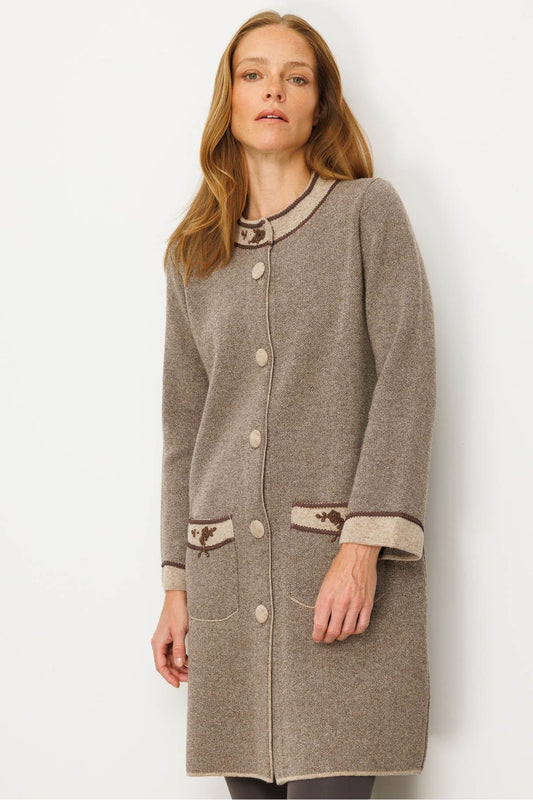 Patterned Women's Coat 25KDSN25034