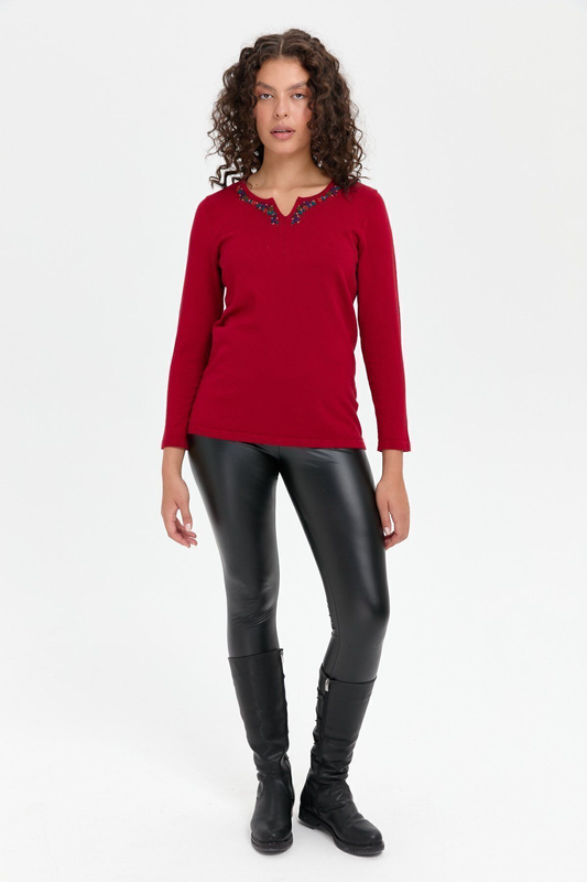 Patterned Women's Sweater DSN24K24091