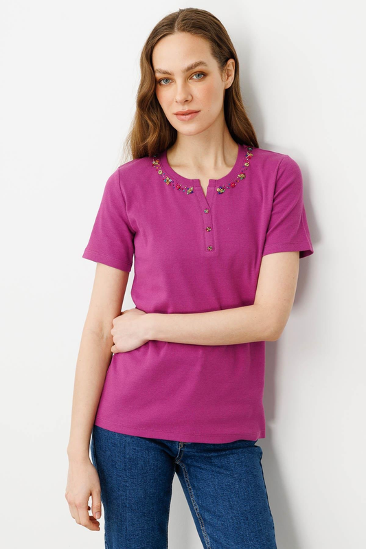 Patterned Women's T-Shirt DSN24754