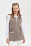 Patterned Women's Vest DSN24K24000