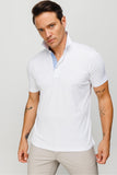 Desen Minimalist Polo Yaka Erkek T-Shirt - Kısa Kol - Rahat
