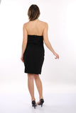 DORİDORCA Straplez Drape Krep Kumaş Mini Abiye Elbise 2246011